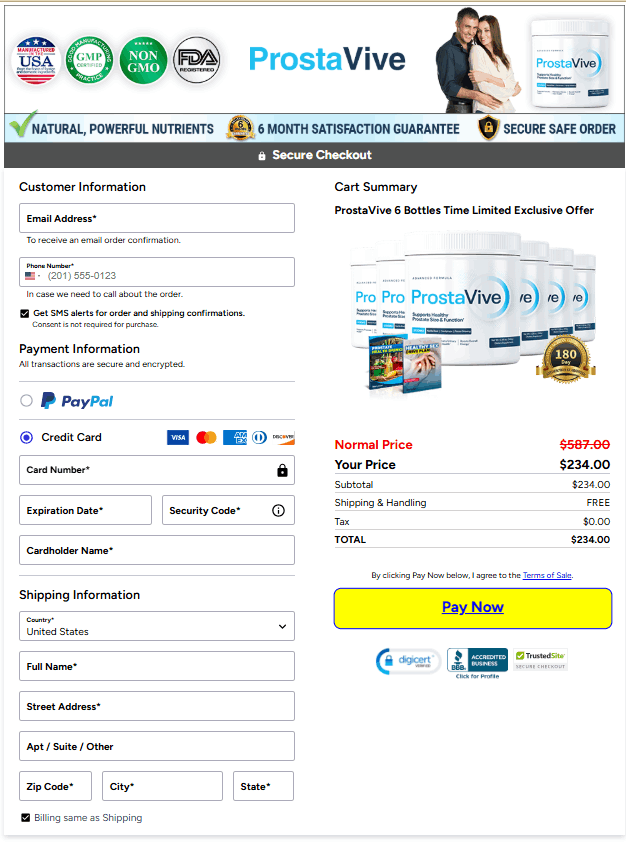 ProstaVive™-Secure-Checkout